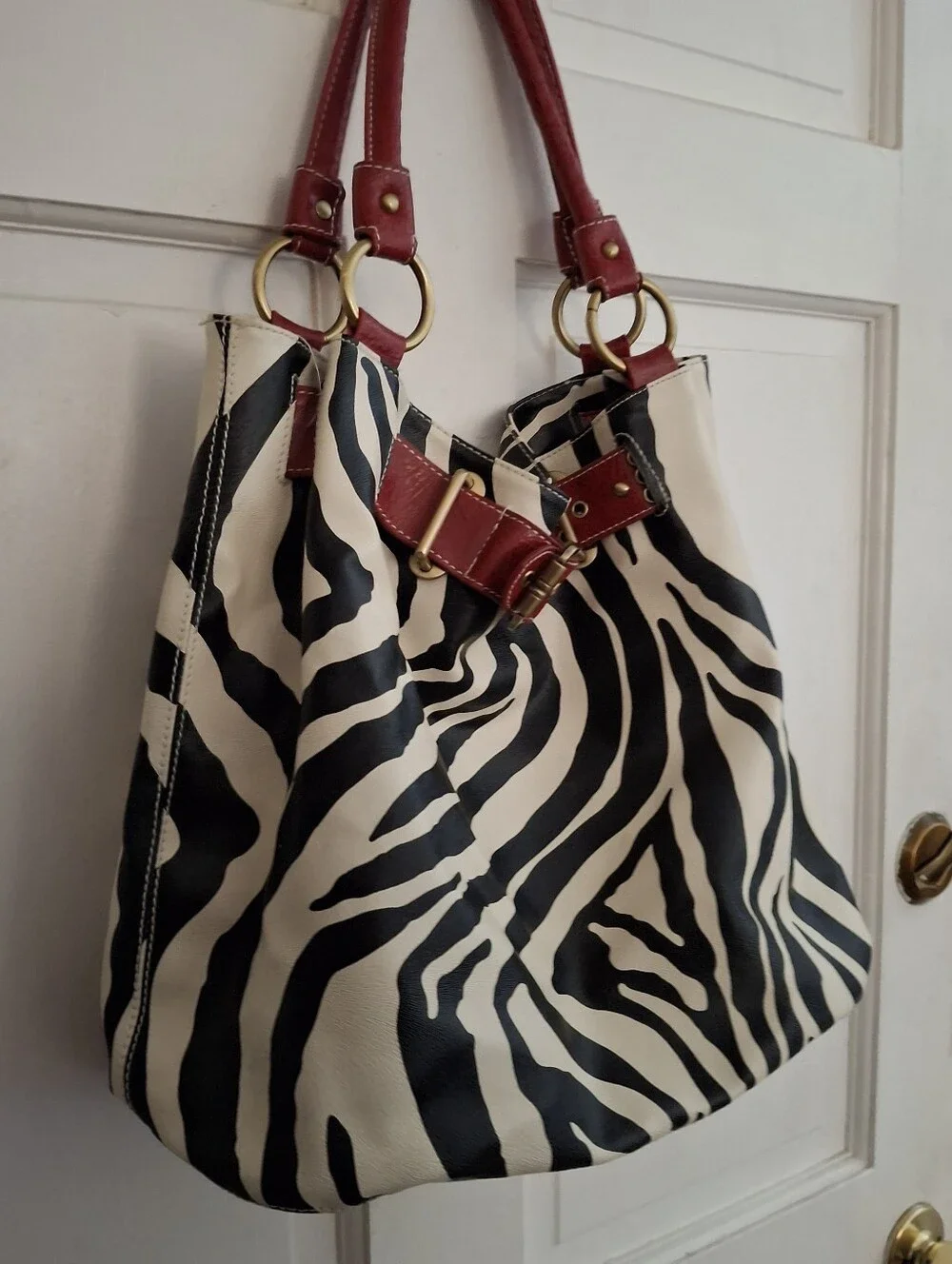 Zebra Print Hobo Bag
